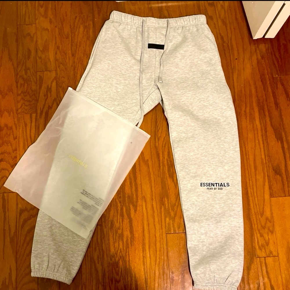 fear of god gray essential sweats